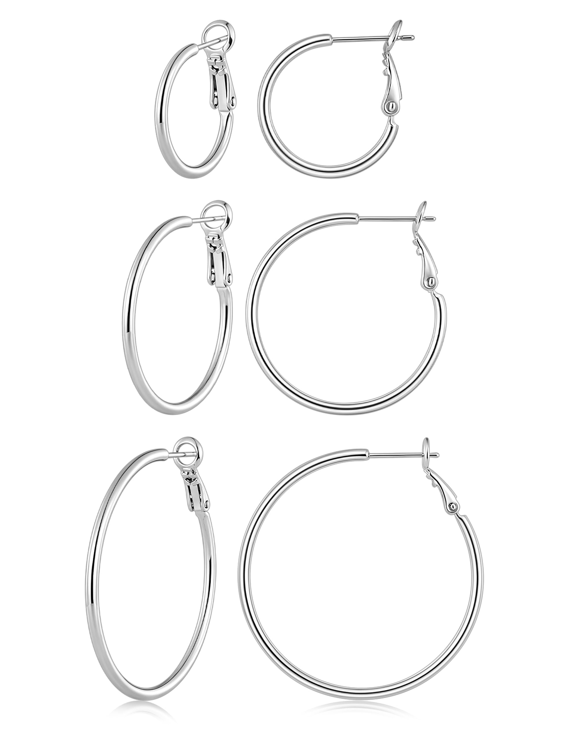 Gacimy Gold Hoop Earrings for Women, 14K Gold Plated Thin Hoops