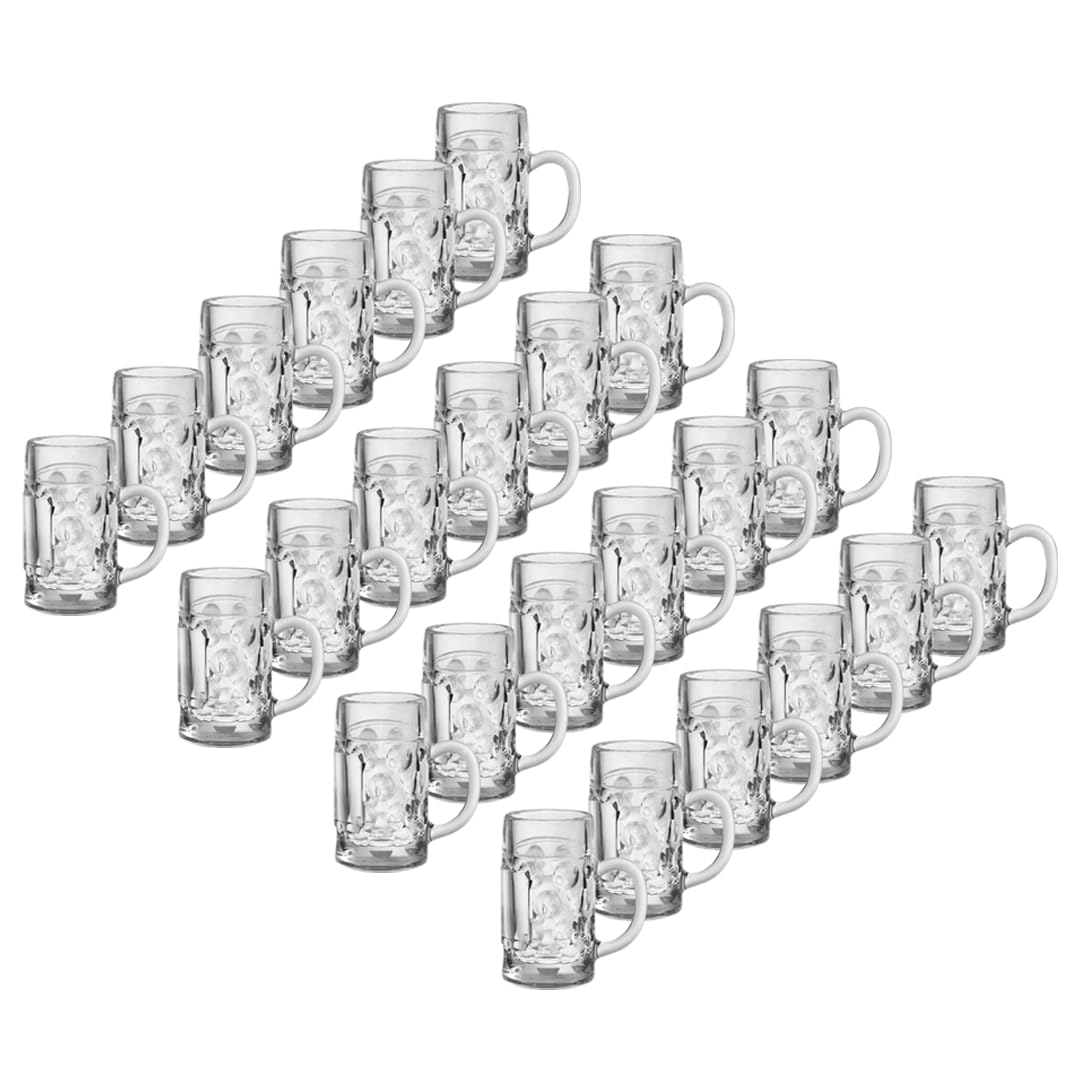 CRISTALICA Schnapsglas Mini-Bierkrug Partygag Wodka Junggesellenenabschied Don (24er Set)