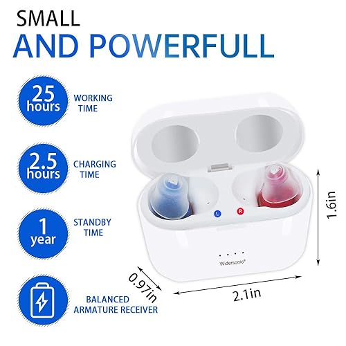 Miniatura 4 de Audífonos para ayudar a la audición para personas mayores y adultos, audífonos digitales recargables más nuevos, amplificador auditivo de sonido