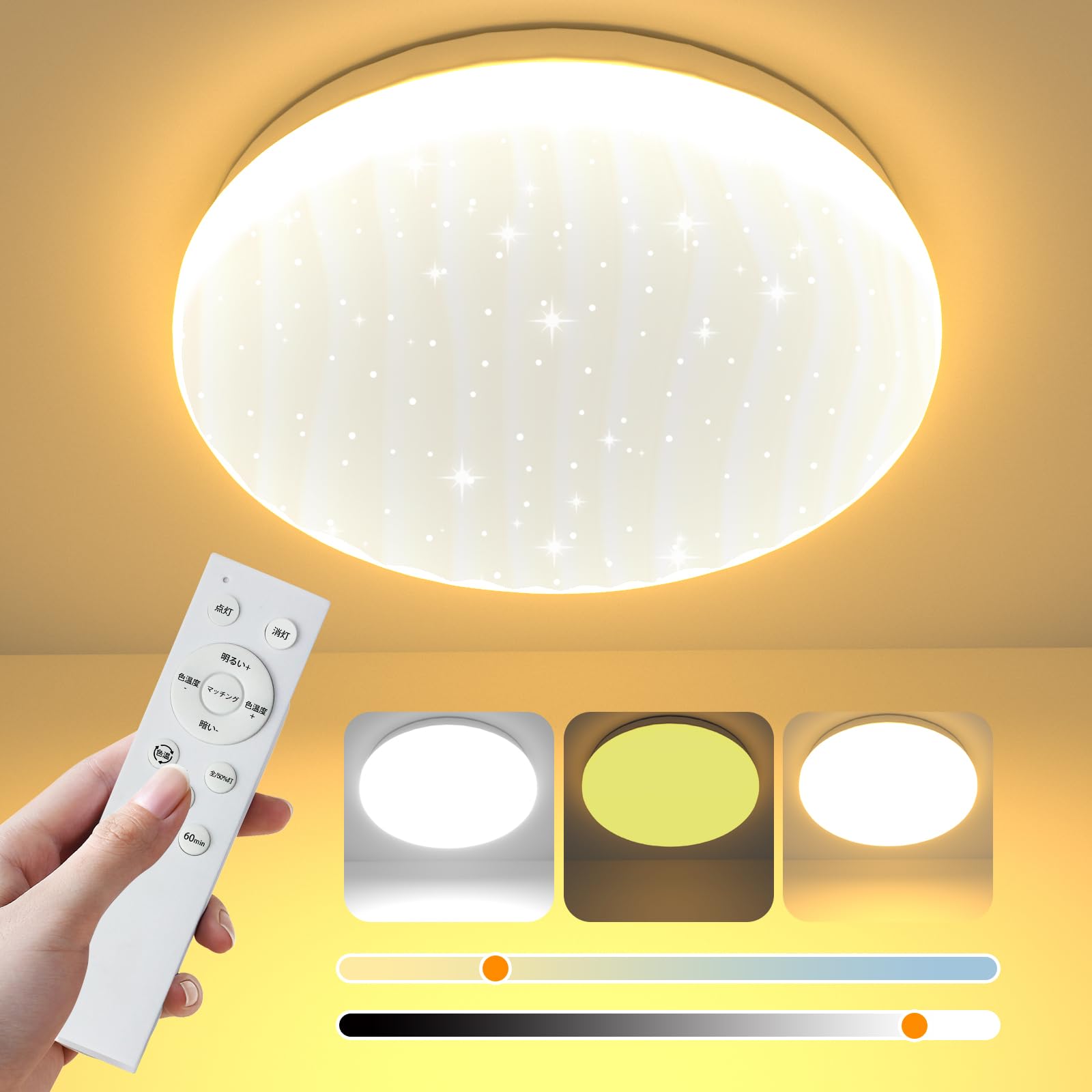 Amazon.co.jp : 【2025新機能：シーリングライト+常夜灯