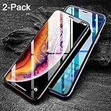 Screen Protector Compatible iPhone Xs Max, [2-Pack] Ultra Slim Tempered Glass Screen Protector Compatible Apple iPhone XsMax/Xs Plus/X Max 6.5 inch (2018), [Case Friendly] Anti-Fingerprint by Ainope