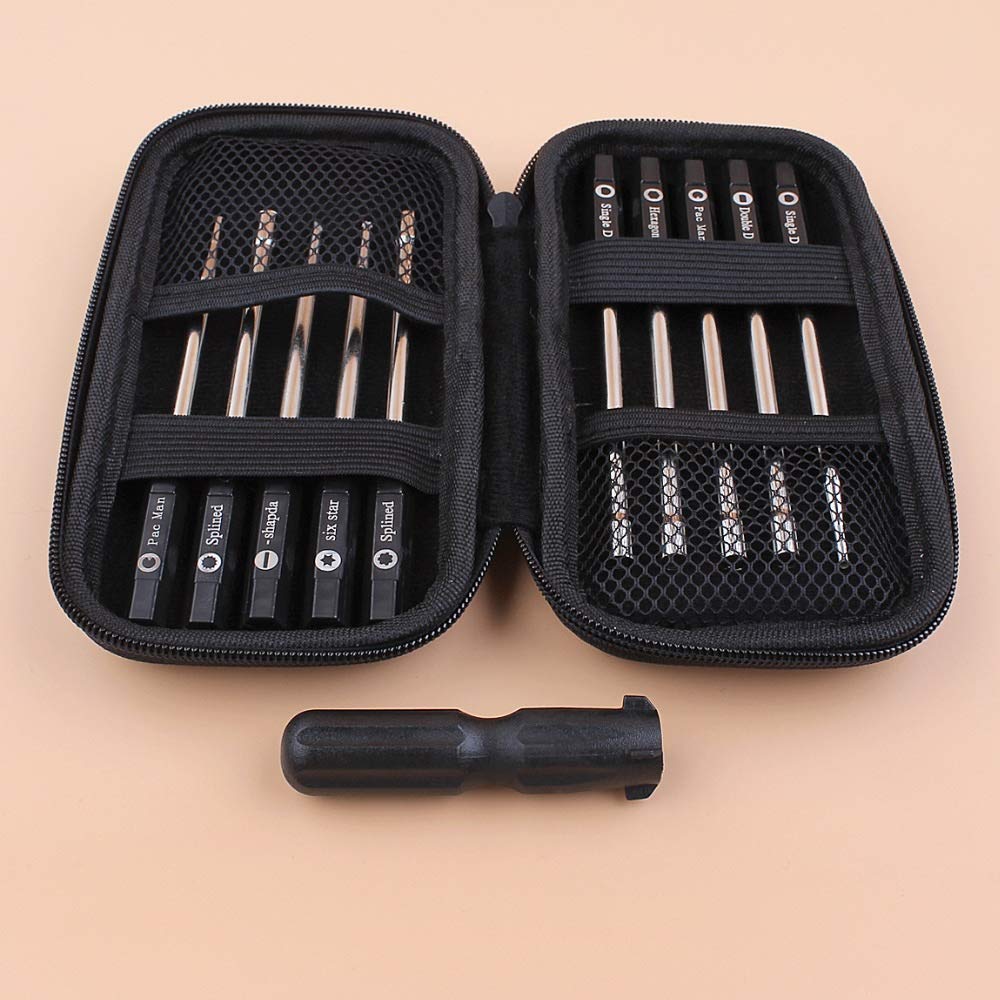 Tiempo Beixi Herramientas Destornillador 10pcs Carburador Carburador Adjusing for el Ajuste de Husqvarna Stihl Zama Walbro Motosierra de Recorte Conjunto de Herramientas