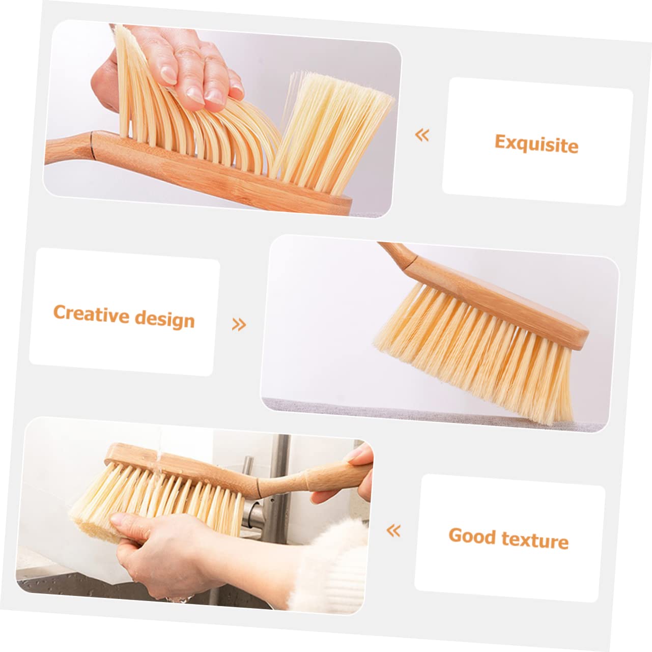 HAPINARY 1 Set Desktop Cleaning Kit Small Pans Portable Office Desktop Pan Sofa Sleeper Sectional Mini Hand Car Cleaning Brushes Mini Pan Keyboard Small Broom and Dustpan Handle Grey