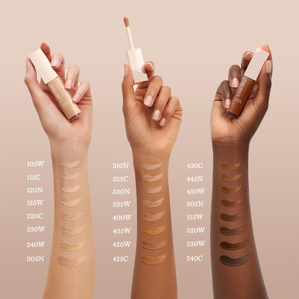 Lancôme Carnagione Idole Ultra Wear Skin-Glow Correttore per siero idratante, 520 W, con finitura naturale, fino a 24 ore, 13,5 ml