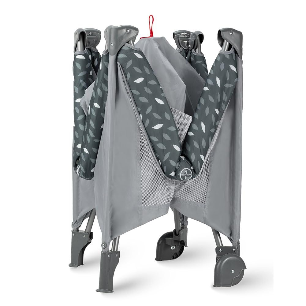 Momi Lit de Voyage BELOVE, pour Les Enfants Jusqu’à 15 kg de Poids corporel, Largeur 65 x Longueur 125 x Hauteur 78 cm (plié 21 x 23 x 80 cm), lit de Voyage pour Enfants avec Matelas, 2 Roues