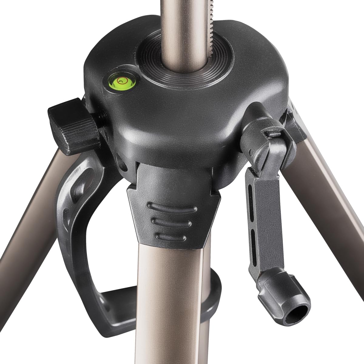 Mantona Basic Travel Pro III - Treppiede grande e leggero in alluminio a tre zampe con piastra a sgancio rapido, altezza 55-146 cm, portata 3 kg, leggero 1,07 kg, bronzo con custodia