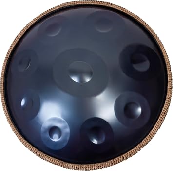 Handpan Drum - 22 Inch 9 Tone D Kurd 440Hz - Handmade Quality Handpan - Includes Soft Bag, Mallet, Stand, Note Stickers, and Cleaning Cloth - with Artist Performance Video