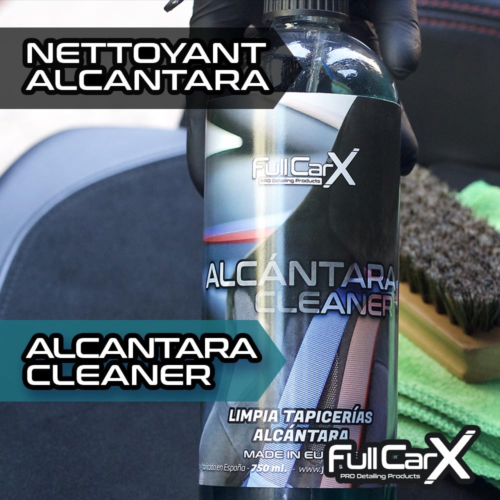 FULLCARX Alcantara Cleaner 5 Litres Nettoyant Alcantara Voiture, Enlève les Taches, Puissant pour Sièges Revêtement Textile, Arôme Frais Neutralise les Odeurs Produit Nettoyage Detailing Professionnel