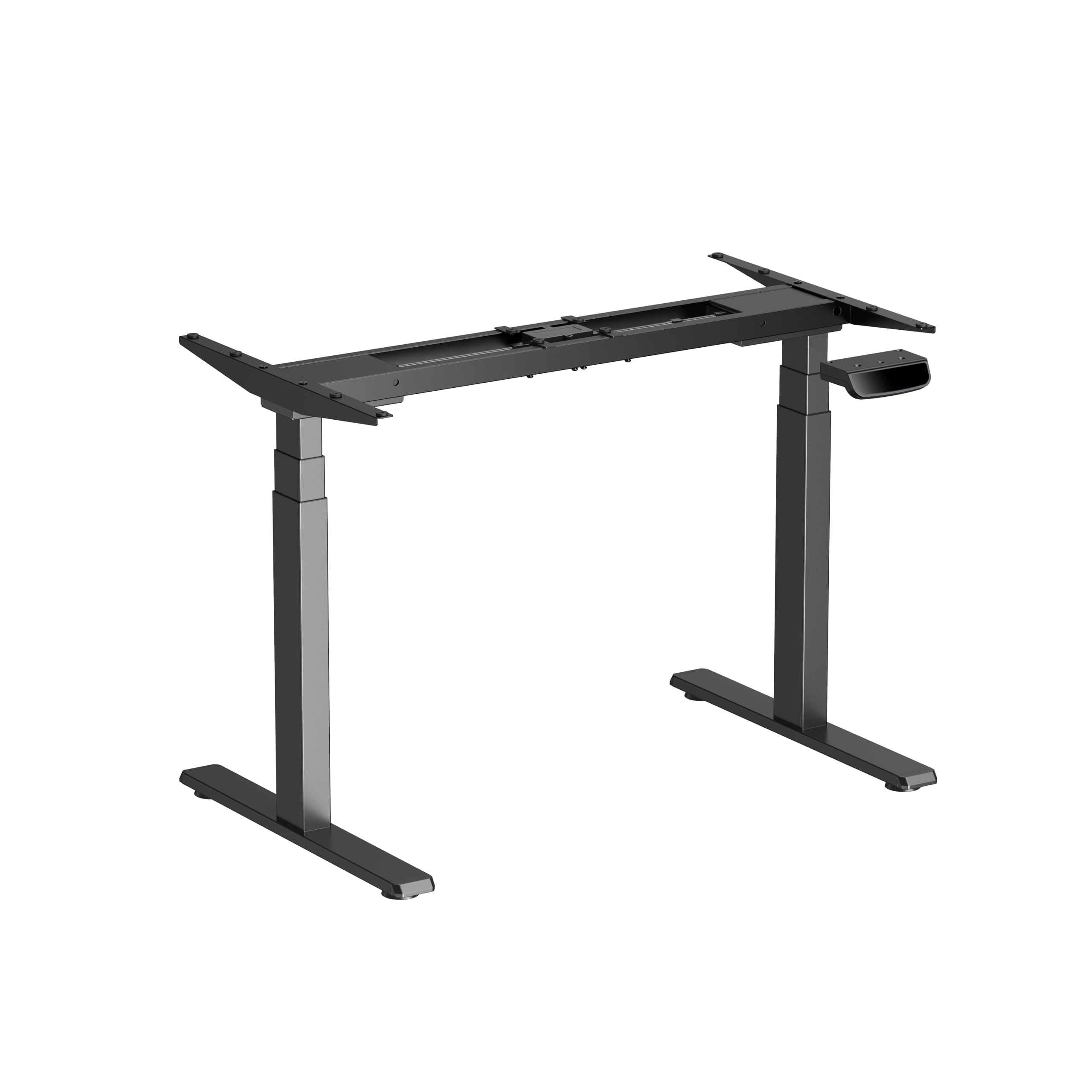 ErgoYou - Electric Height Adjustable Standing Table - Dual Motor 3 Stage -125 kg Static Weight Capacity - E1A Series - Ergonomic Sit Stand Computer Desk (No Table Top, Only Steel Frame, Black)
