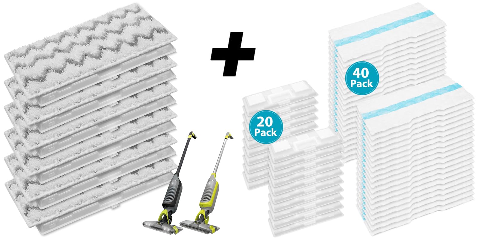 Extolife Vac Mop Pads Refills Replacement for Shark Vacmop Hard Floor Vacuum Mops VM252 VM251 VM200 VM200C VM190 VM252C QM250 VM250 VC205