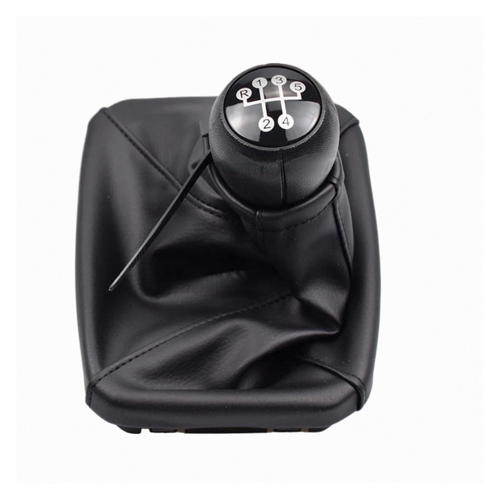 Lvgvzttgkm Head-Boot Cover Knob With Boot Gear Shift Knob Manual Upgrade For Vauxhall For Opel Meriva A 2003-2005 2007-2010 5-Speed Leather/Abs Black Stylish Gear Stick 1 Pc