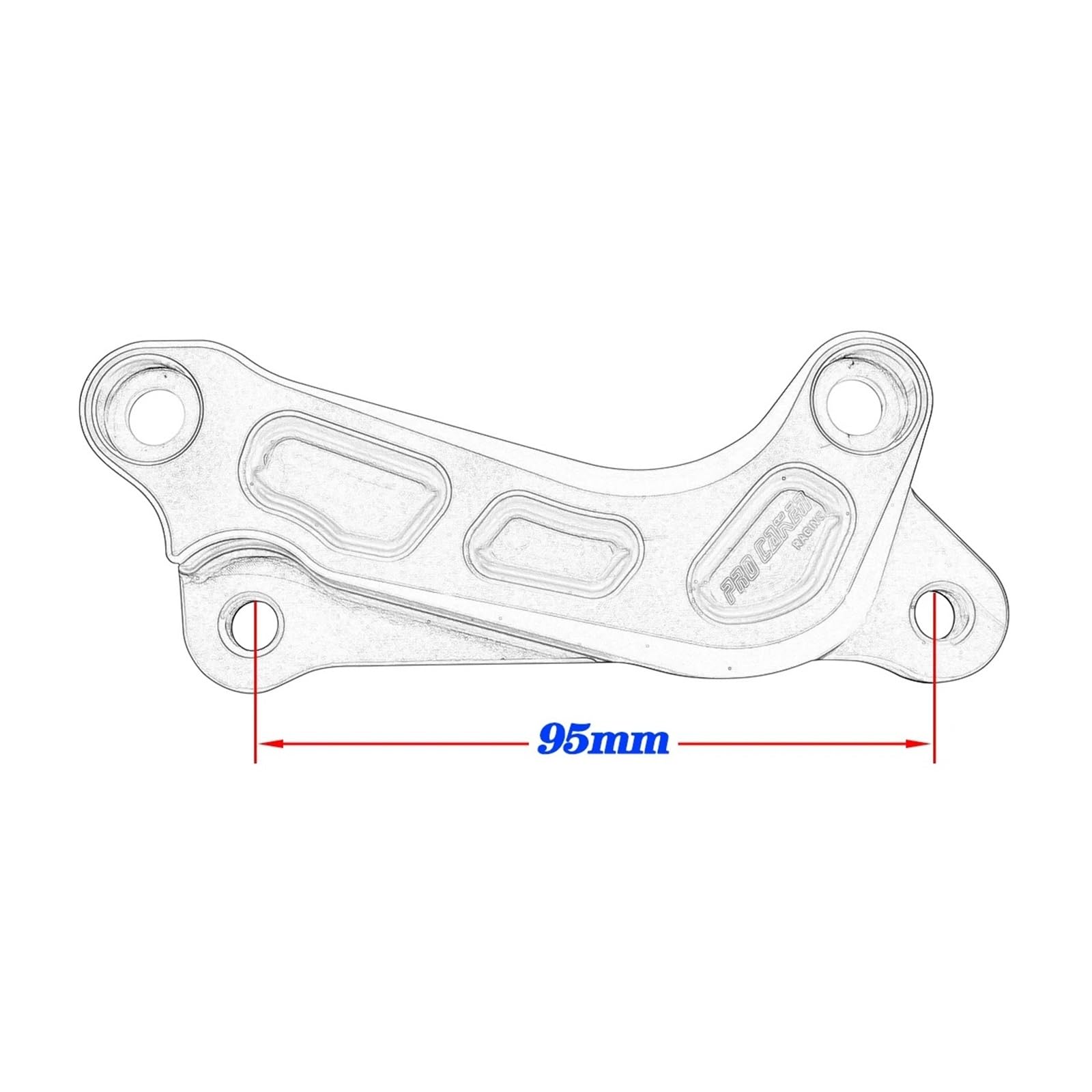 Adattatore CNC for pinza anteriore galleggiante da 320 mm for moto, compatibile con FE, TE, FC, TC, TX, FX 125-501, compatibile con KTM XC XCF XCW SX SXF EXC(Orange)