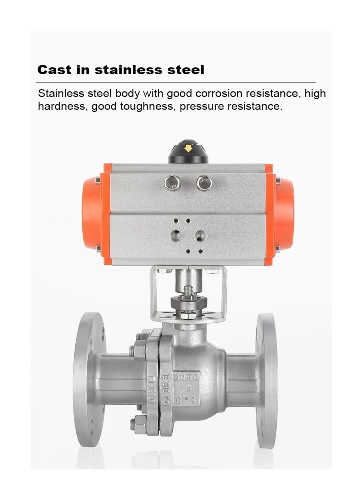Valvole a Sfera pneumatiche ad interruzione Rapida for Vapore ad Alta Temperatura a Doppio Effetto con Flangia pneumatica da 3/4".