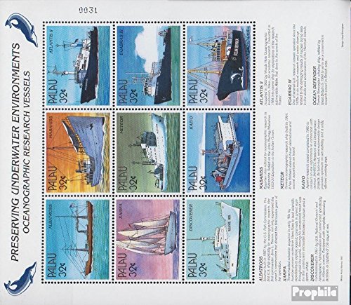 Prophila Collection Palau-Inseln 1230-1238 Kleinbogen (kompl.Ausg.) postfrisch ** MNH 1997 Schutz der Unterwasserwelt (Briefmarken für Sammler) Seefahrt/Schiffe