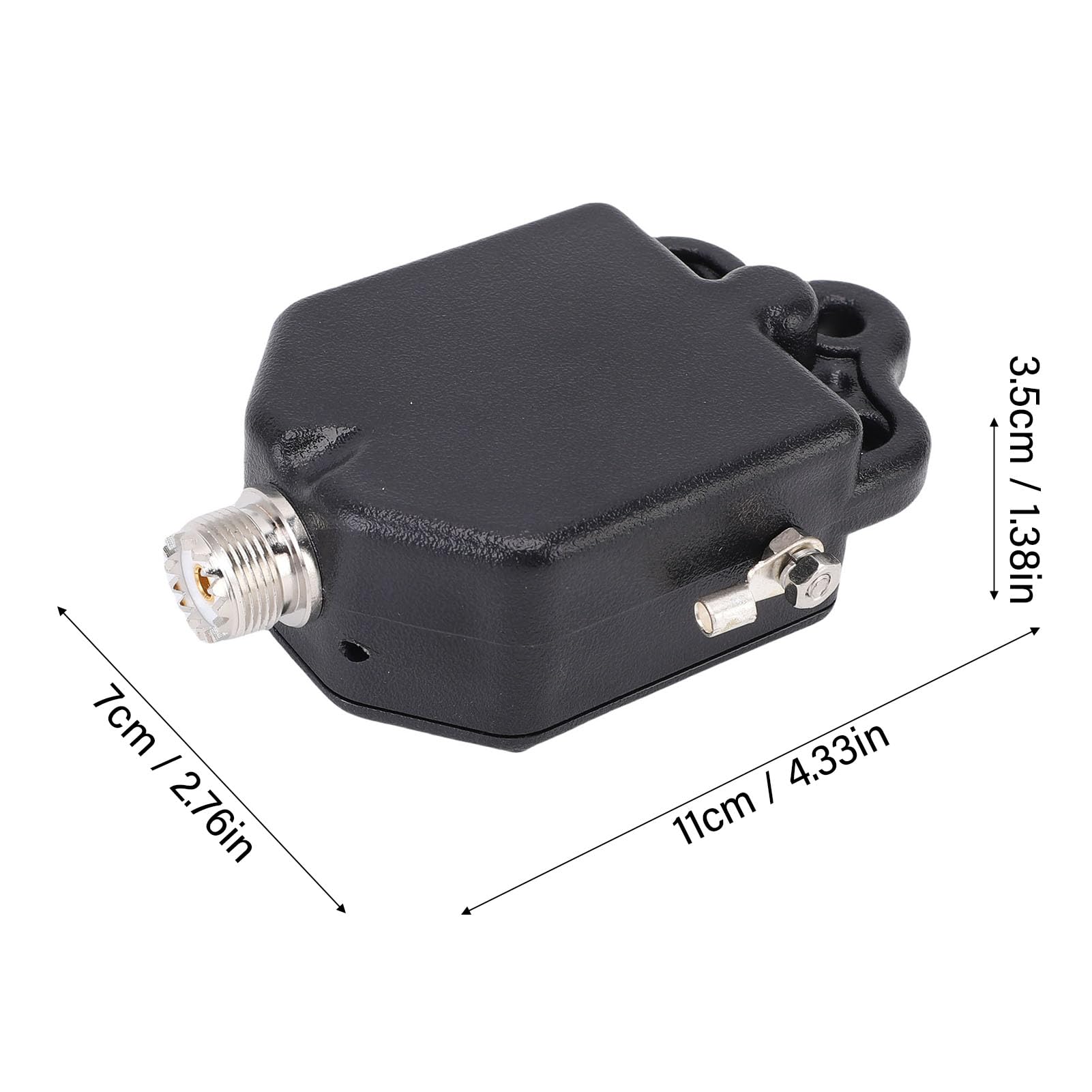 Eujgoov 1:64 Mini Balun Transformer 100W 1-30MHz Balun RF Transformador Compacta ABS Compacta para FT8 FM Am FSK con Interfaz Estándar Configuración Fácil