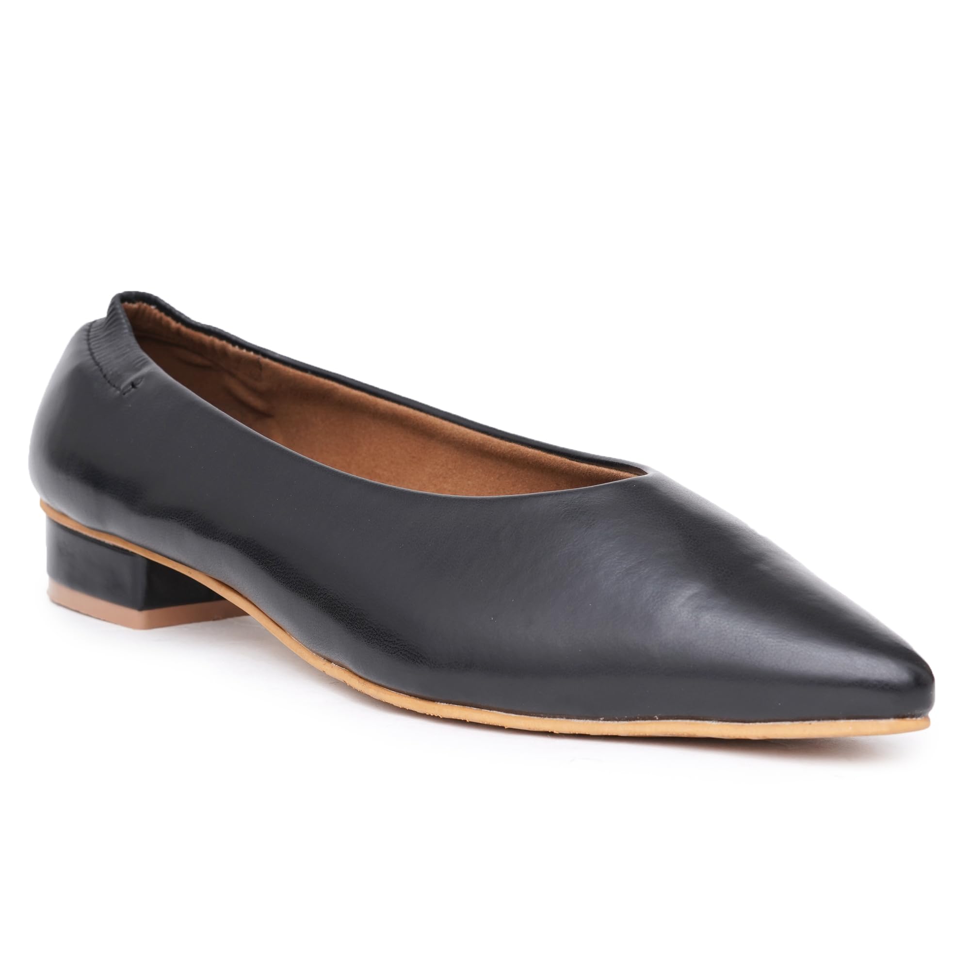 Women's Office Wear Ballet Flat – Pointed Toe Bellies, Block Heel, Ankle Elastic, Trendy Slip-On Comfort Shoes for Casual Use-image-37