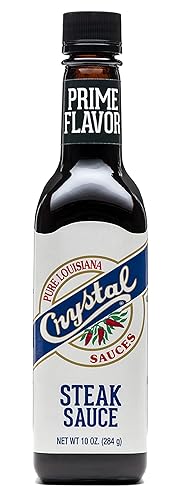 Crystal Louisianas Steak Sauce 10 onzas filete pollo cerdo a la parrilla horneada o frita picante y ahumada