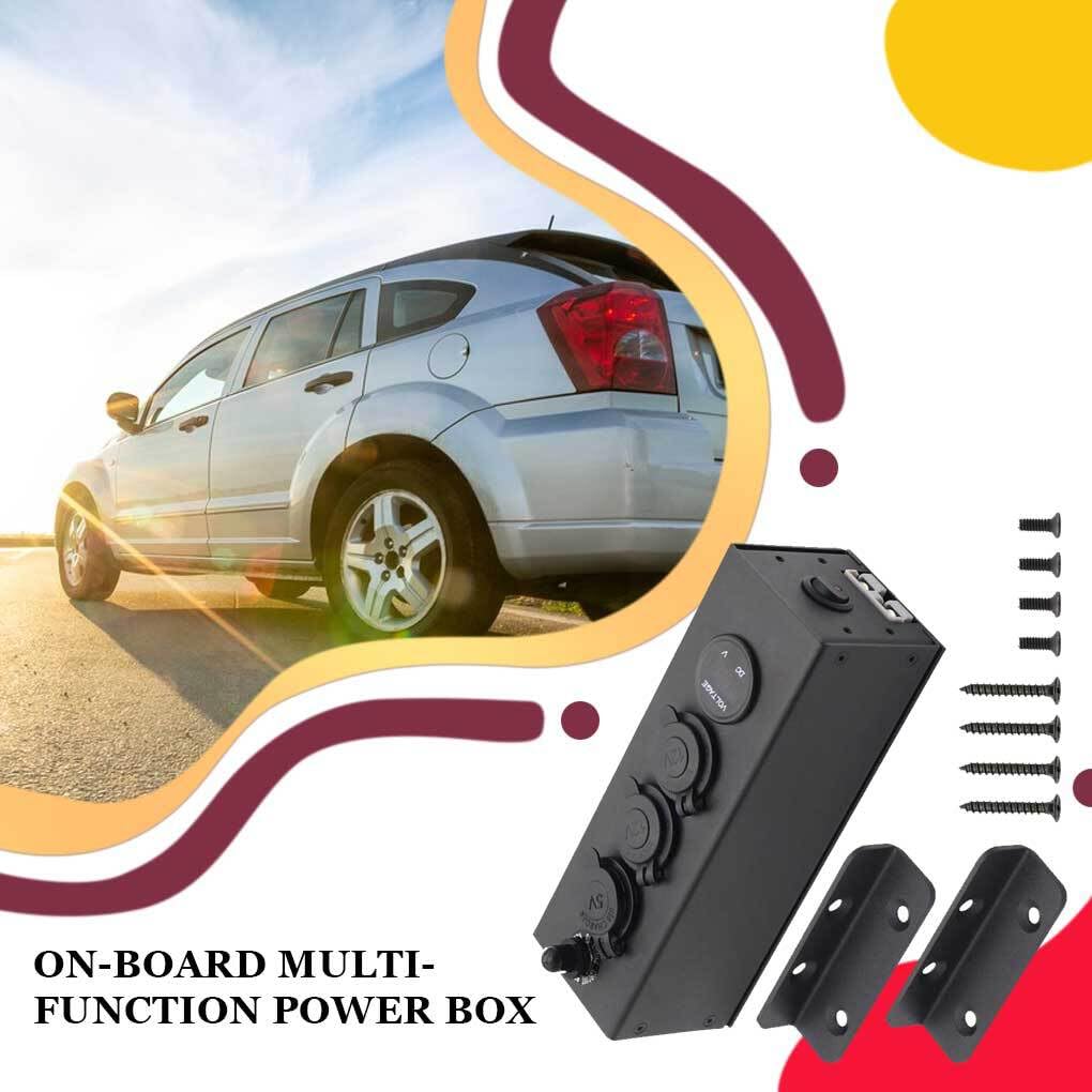 Caricabatteria per auto Batteria multiuso durevole Spina CC Voltmetro Caricabatterie Power Bank Powers Station Motorcycle