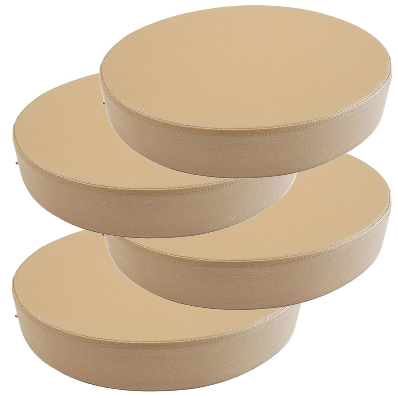 SDNAM Patio Waterproof Chair Seat Pad Comfortable Memory Foam Pad Round Outdoor Slip Chair Seat Cushion Thickened Leather Replacement Pad for Patio Furniture Home Garden(G3,4pcs 40X40X8cm)