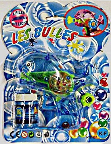 1 PISTOLET A BULLES DAUPHIN AUTOMATIQUE LUMINEUX 16 X 14 CM