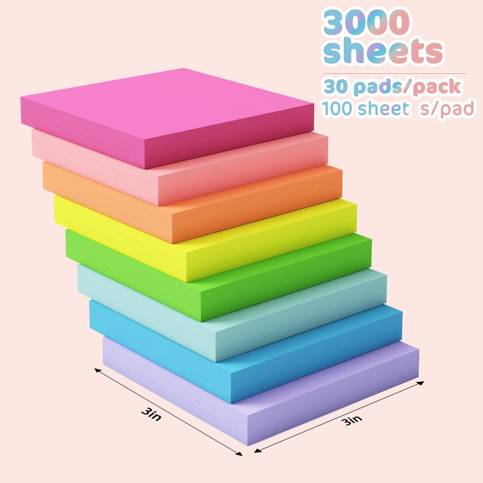 Snapklik.com : Sticky Notes, 16 Packs, 3x3 Inches, Self-Stick Note Pads ...