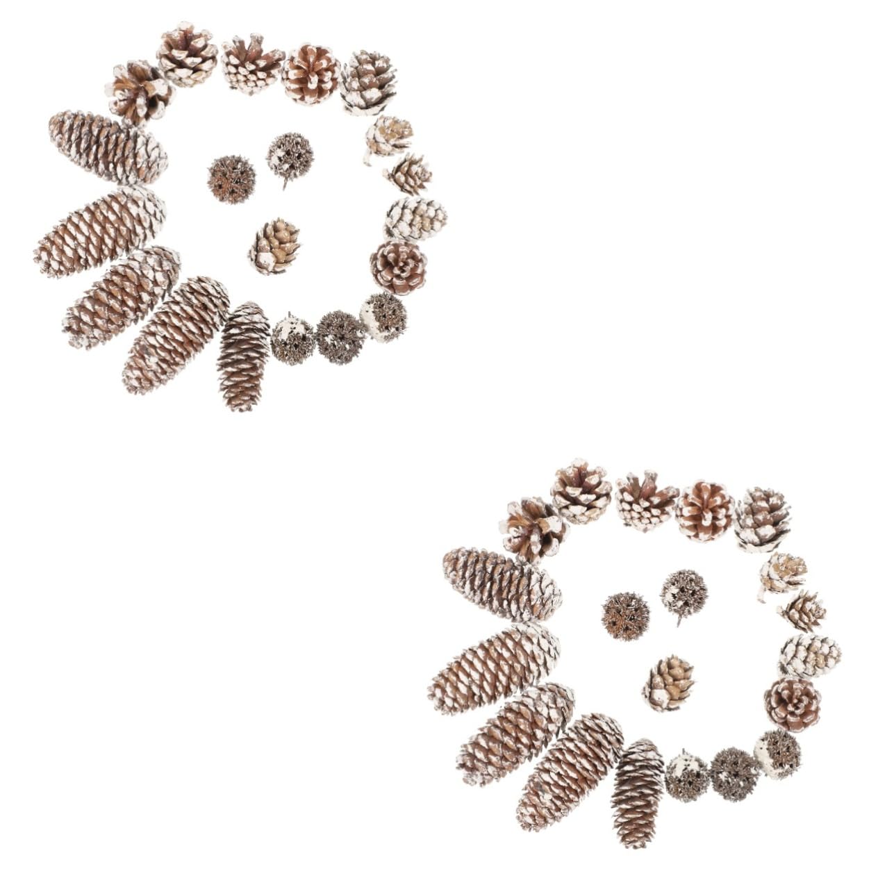 Uonlytech 2 Set Secche per Decorazioni Natalizie Kit Creativo per Fai da Te Materiale per Decorare Case Uffici e Festivi