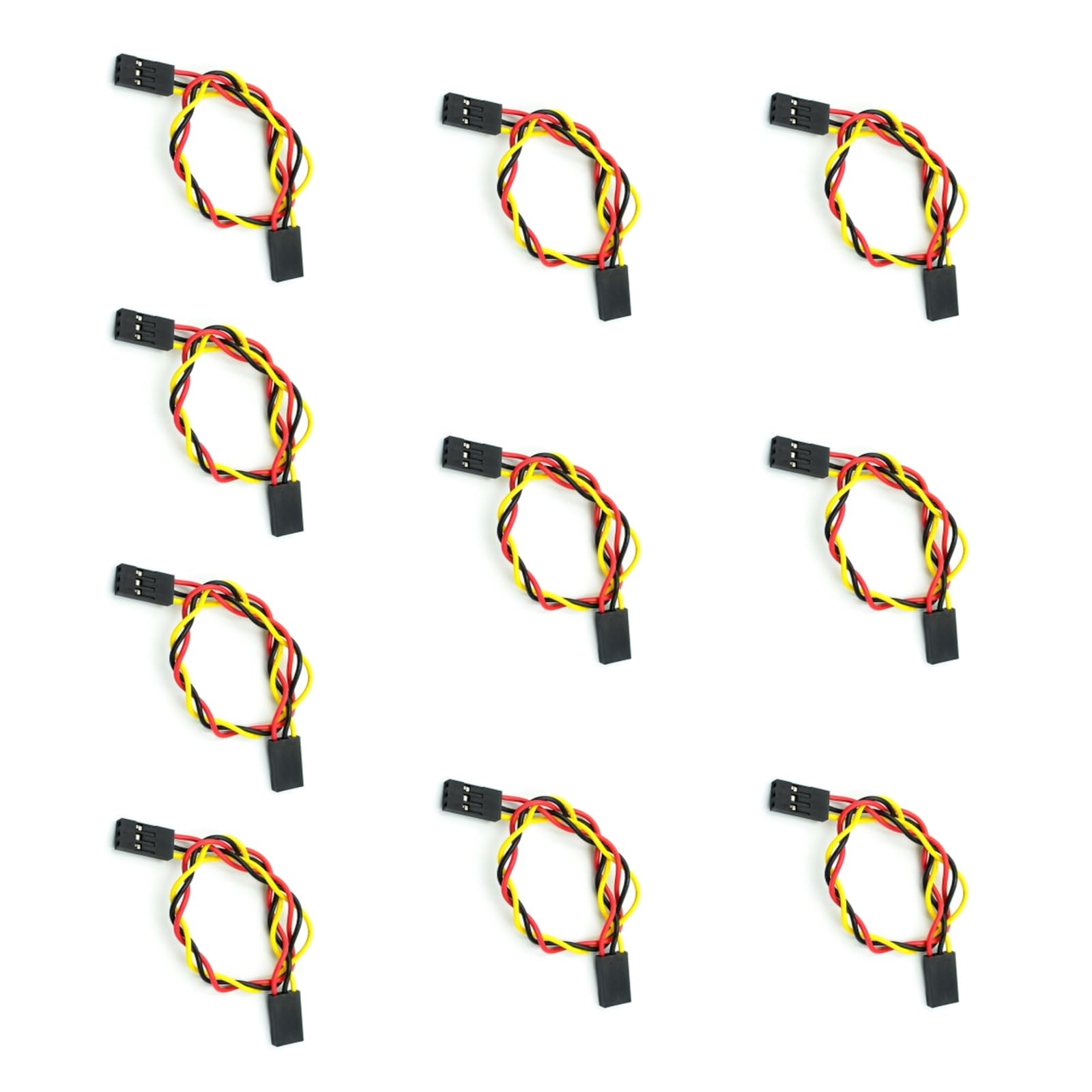 2.54mm Crimped Cable 10pcs 2.54mm Double Head Sockets Connectors 22AWG Pre Cables for Auditory Equipment and Projects
