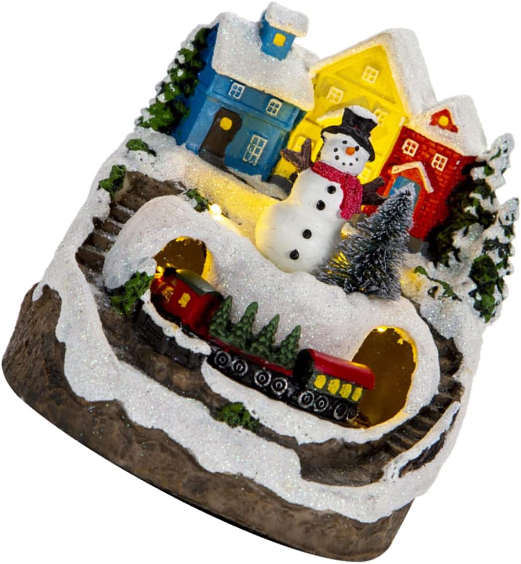 Ciieeo Christmas Village House with Tabletop Decoration for Holiday Decor for Christmas Parties and Giving