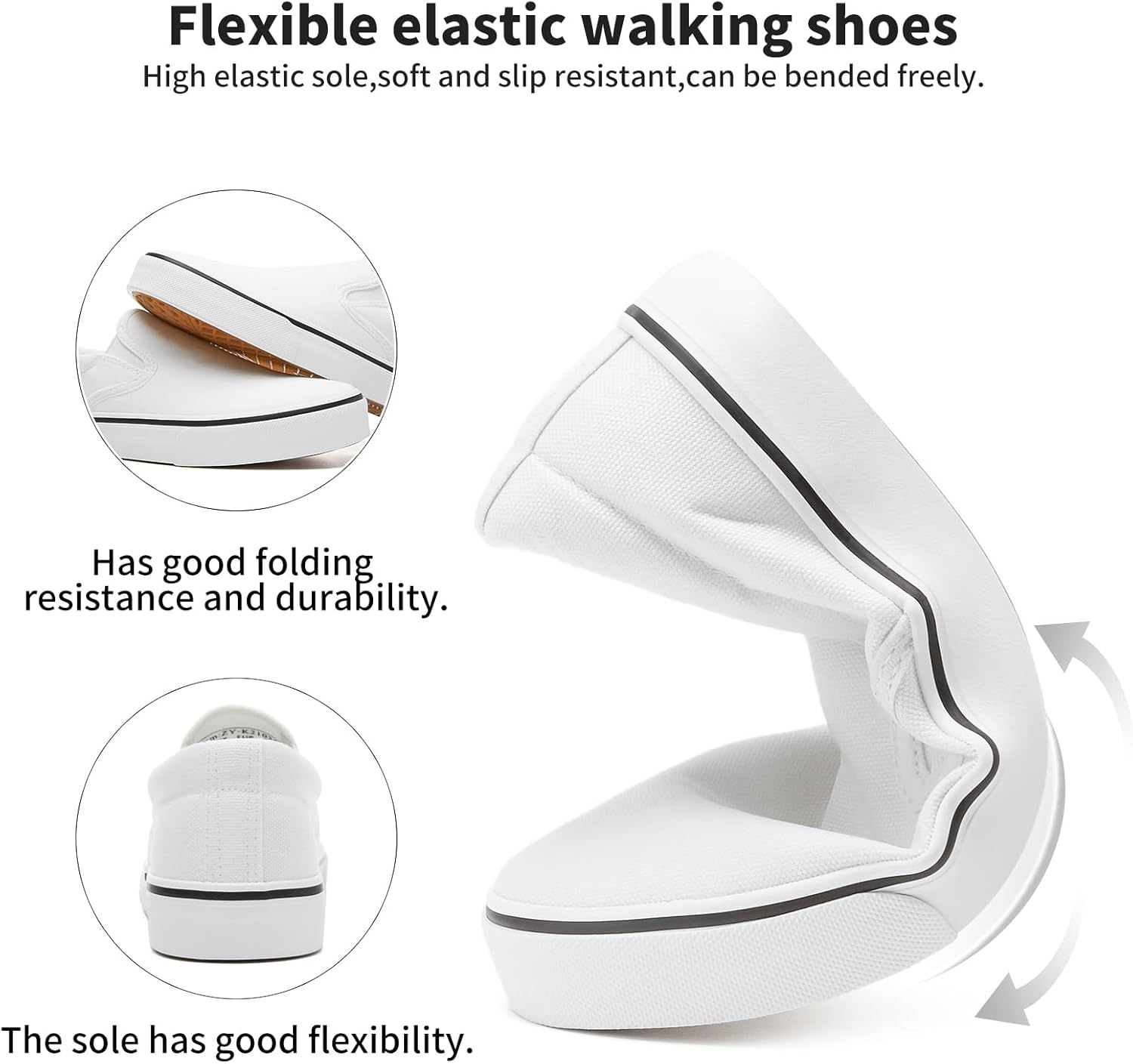 Women's Slip on Shoes Canvas Sneakers Loafers Non Slip Shoes Low Top Casual Shoes - Image 5