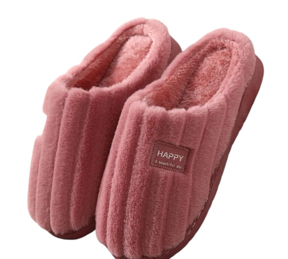 Soft Winter Warm Slippers for Men & Women | Fluffy Furry Indoor House Slides Plush Anti-Skid Home Slippers | Cozy Bedroom Footwear | Stylish & Comfortable (1 Pair, Size-4 to 10)-image-23
