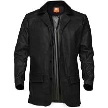 Black Mens Lambskin Leather Jacket, Trench Coat, Long Coat, Selling On Amazon XL, BLACK 2119 Taffeta lining
