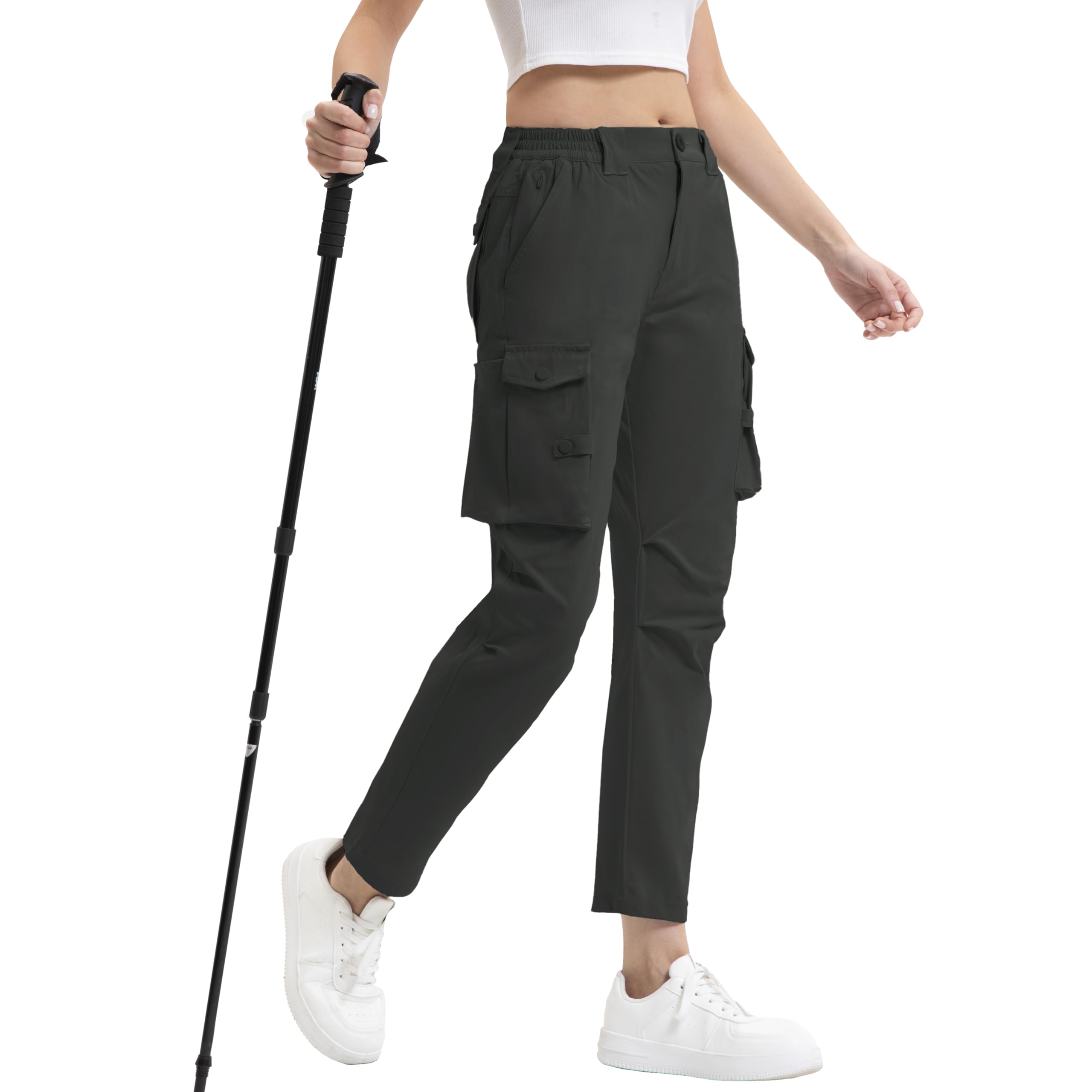 Arunlluta Women's Hiking Pants Stretch Cargo Tactical Pants Women Quick Dry Lightweight Casual Work Pants with 9 Pockets