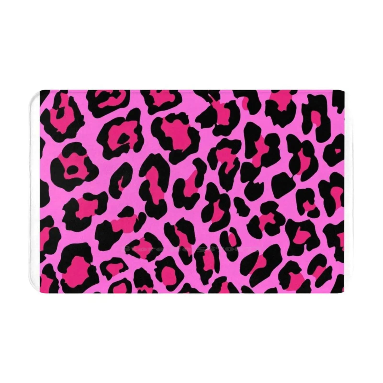 Tapis de porte léopard rose imprimé doux pour entrée moderne