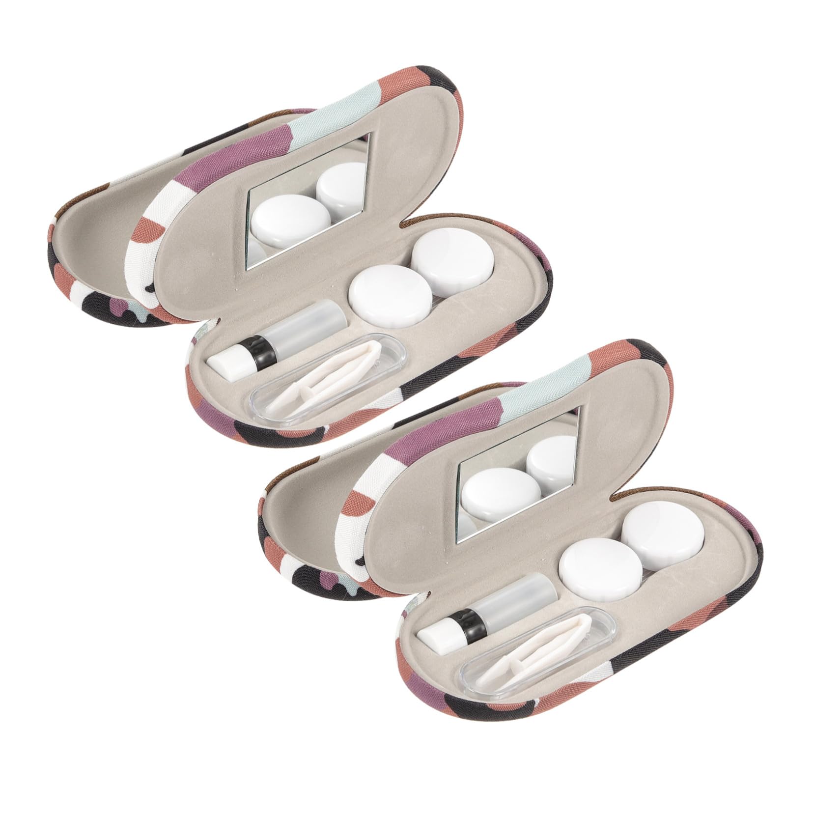 Mikinona Lot De 2 Étuis À Lunettes Double Face Rangement Pour Montures De Lunettes Protection Portable Support Pour Étui Rigide