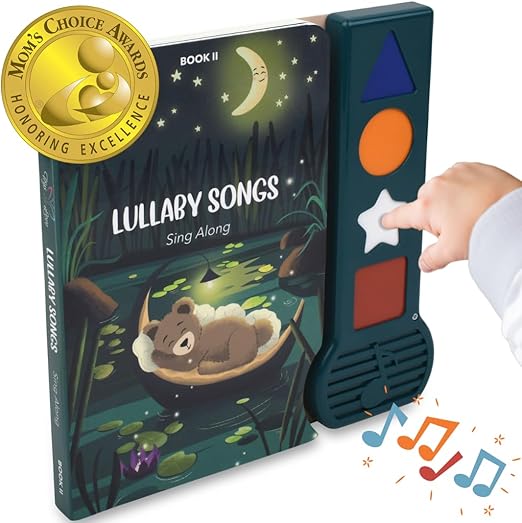 Interactive Sound Book for Toddlers with Nursery Rhyme Songs, Musical Toy, Hush Little Baby, You are My Sunshine, Check Out The Video to Hear The Singer's Voice
