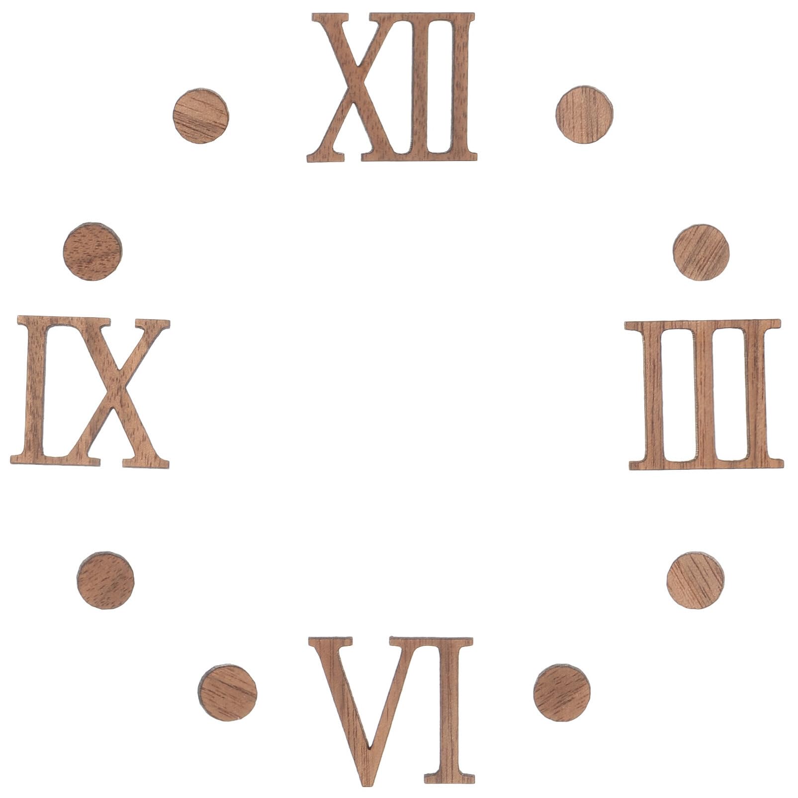 Kit De Chiffres D'Horloge Romains En Bois 3D - 12 Numéros De Remplacement 2.8x2.5cm | Pour Bricolage Et Rénovation D'Horloge Murale Lucky Numbers