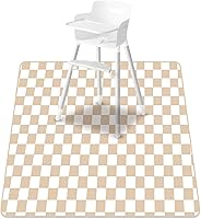 CoolaPeach Baby Splat Mat 51x51 Inch Waterproof Under High Chair Floor Protector, Wipeable Splash Mat for Messy Eaters & Playtime