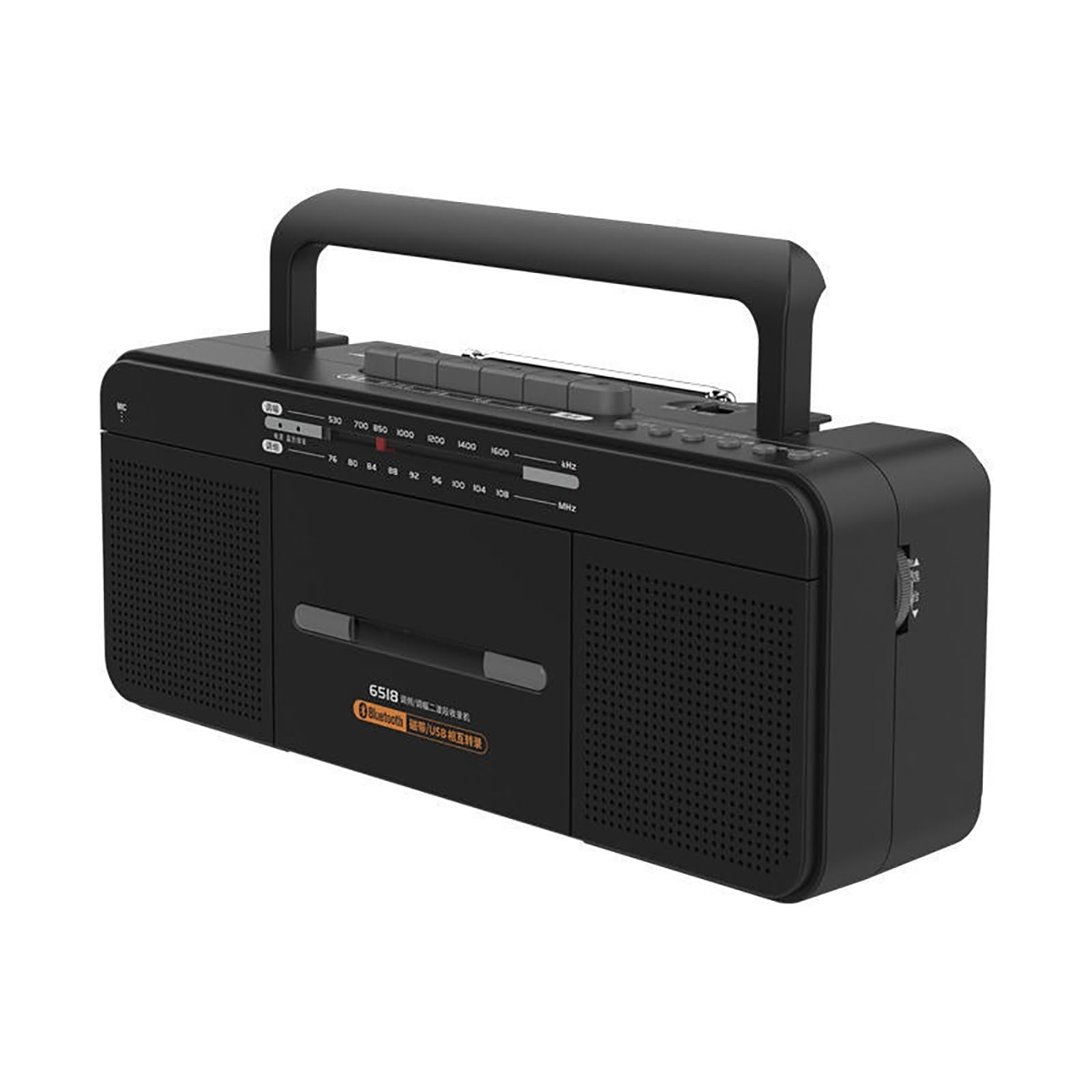 Lettore di cassette portatile con USB e radio AM/FM, Boombox retrò per uso domestico ed esterno