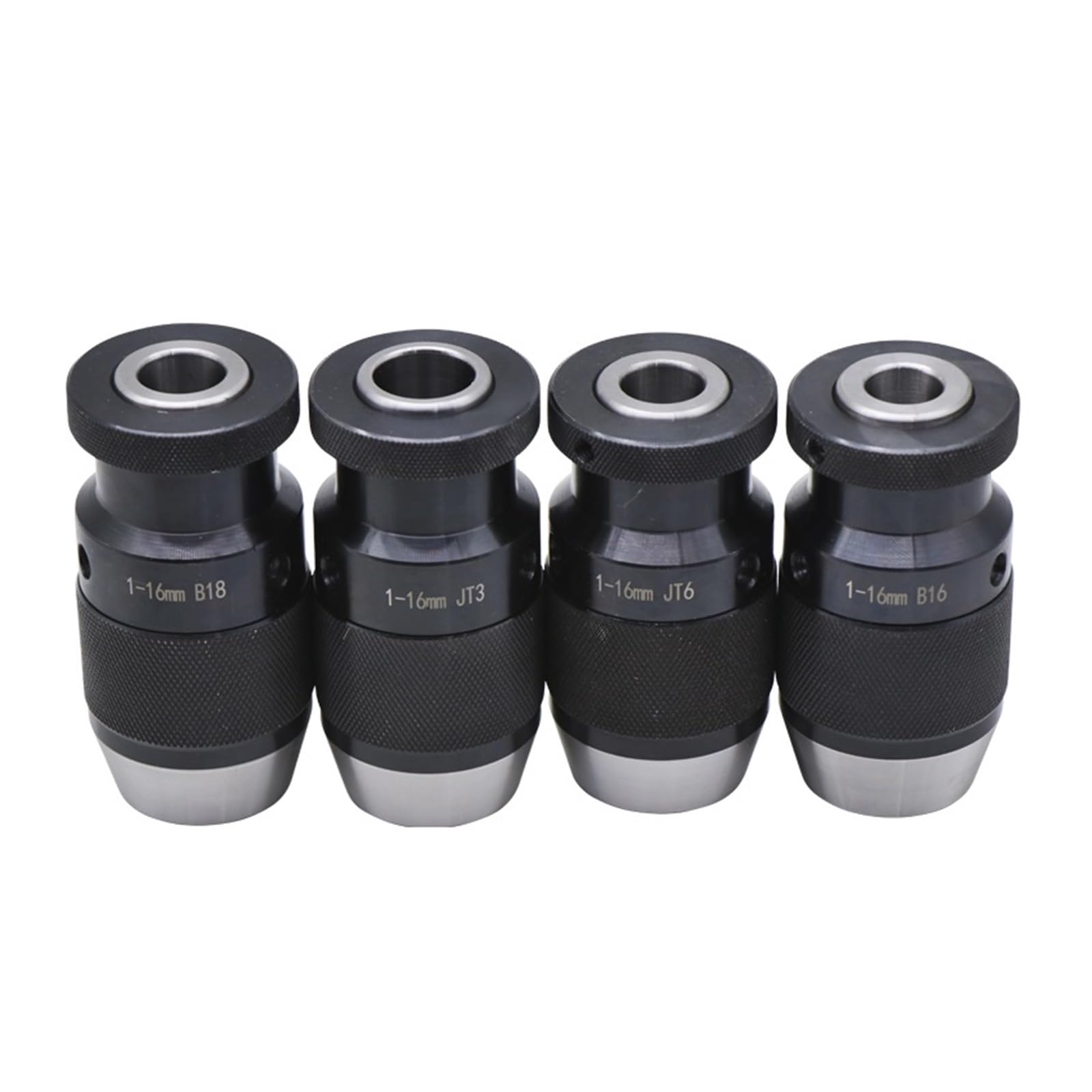 B16 B18 JT3 JT6 uchwyt wiertarski Heavy Duty samozaciskowy bezkluczowy uchwyt wiertarski Arbor zakres mocowania 1-16mm tokarka CNC (Color : B16(1-16mm))