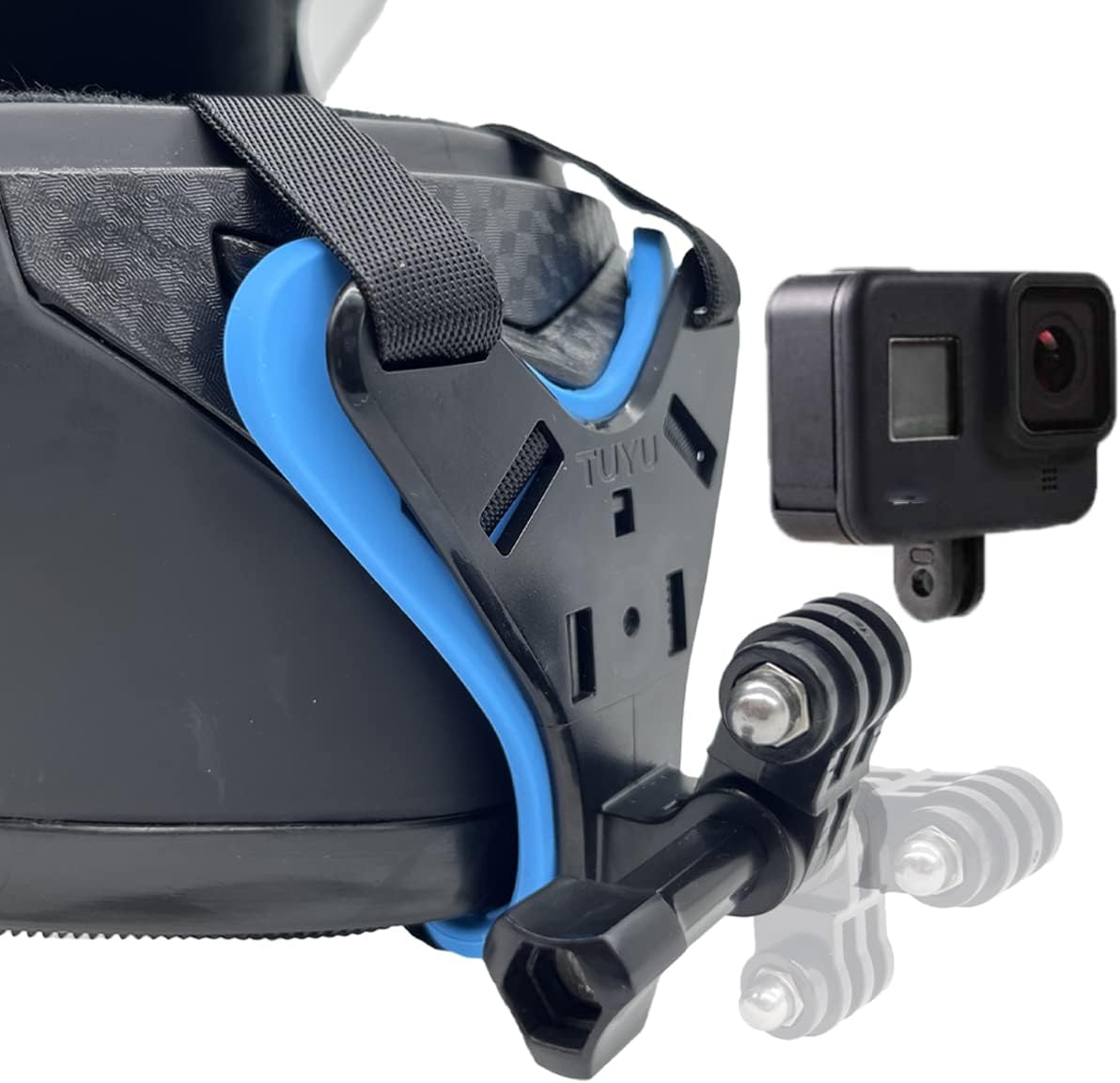 WLPREOE Motorcycle Helmet Chin Mount for GoPro Footage/Stable POV,Soft Silicone Base,Adjustable Strap,Quick Release Buckle,Camera Helmet Chin Strap Holder Accessories for GoPro Hero 11 10 9 8(Yellow)
