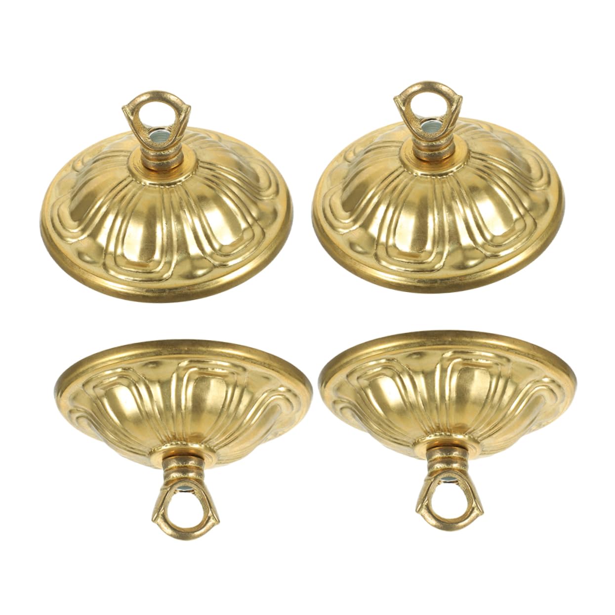 SEWOART Ceiling Light Plate Cover Plate 4pcs Chandelier Hooks in Gold Pewter for Home Decor