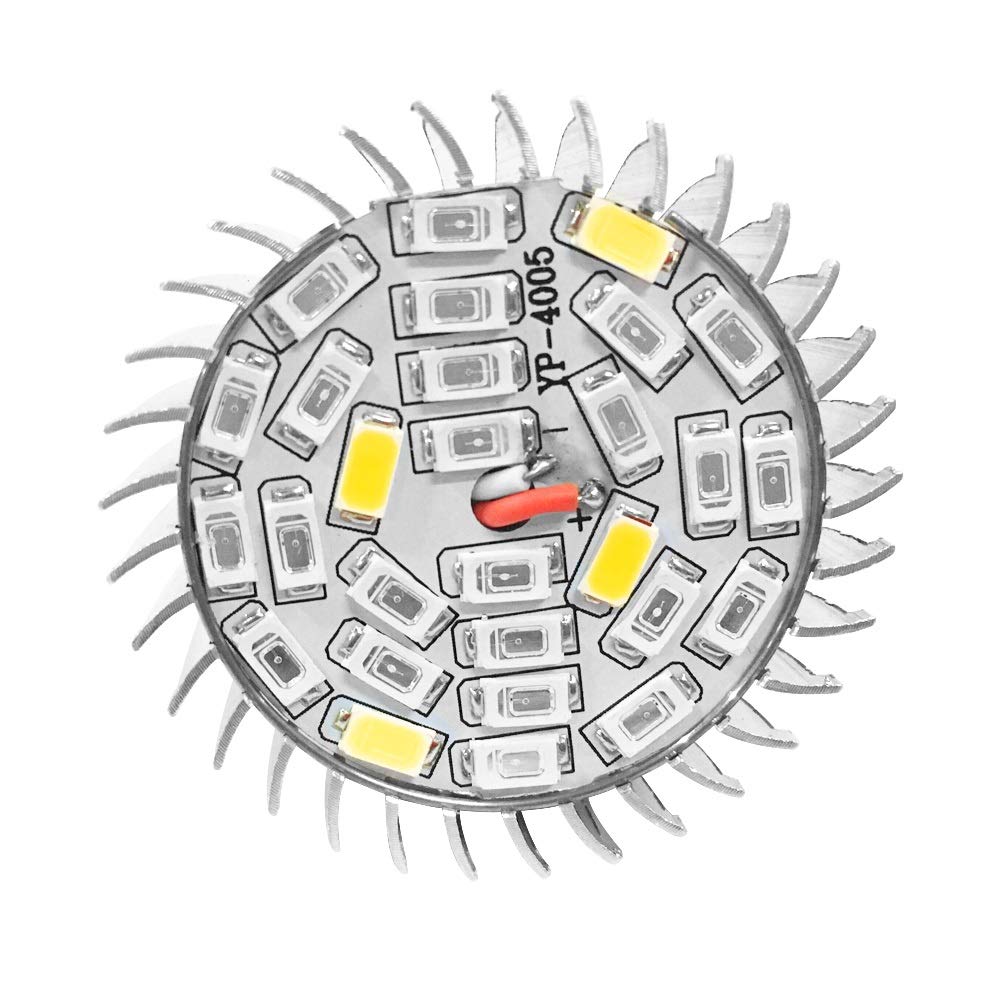 Delaman Lampadina per lampada da coltivazione 28 W a spettro completo a LED per coltivare la luce per piante da fiore 85 V-265 V (design: E14)
