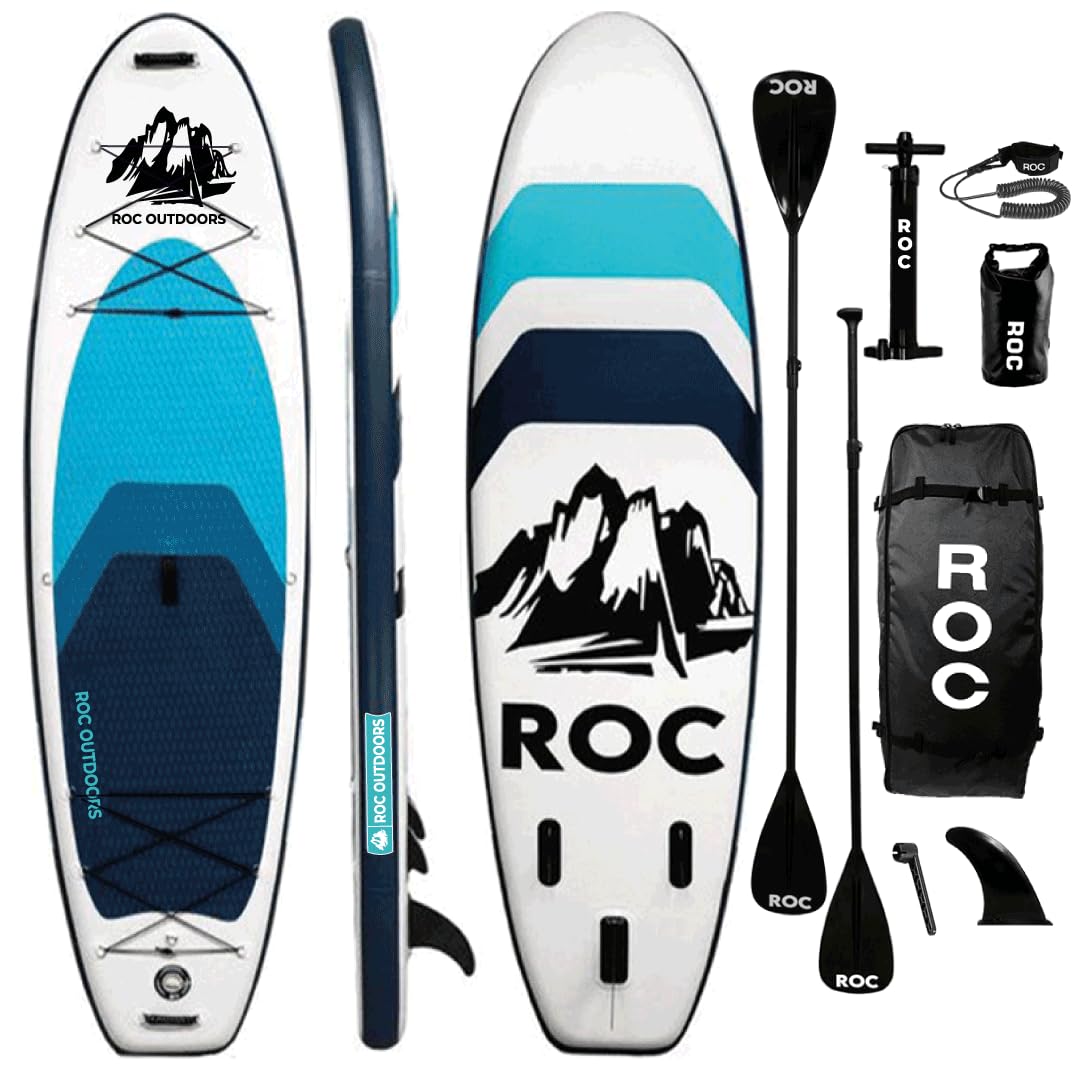 Roc 10'6" Inflatable Stand Up Paddle Board in royal blue