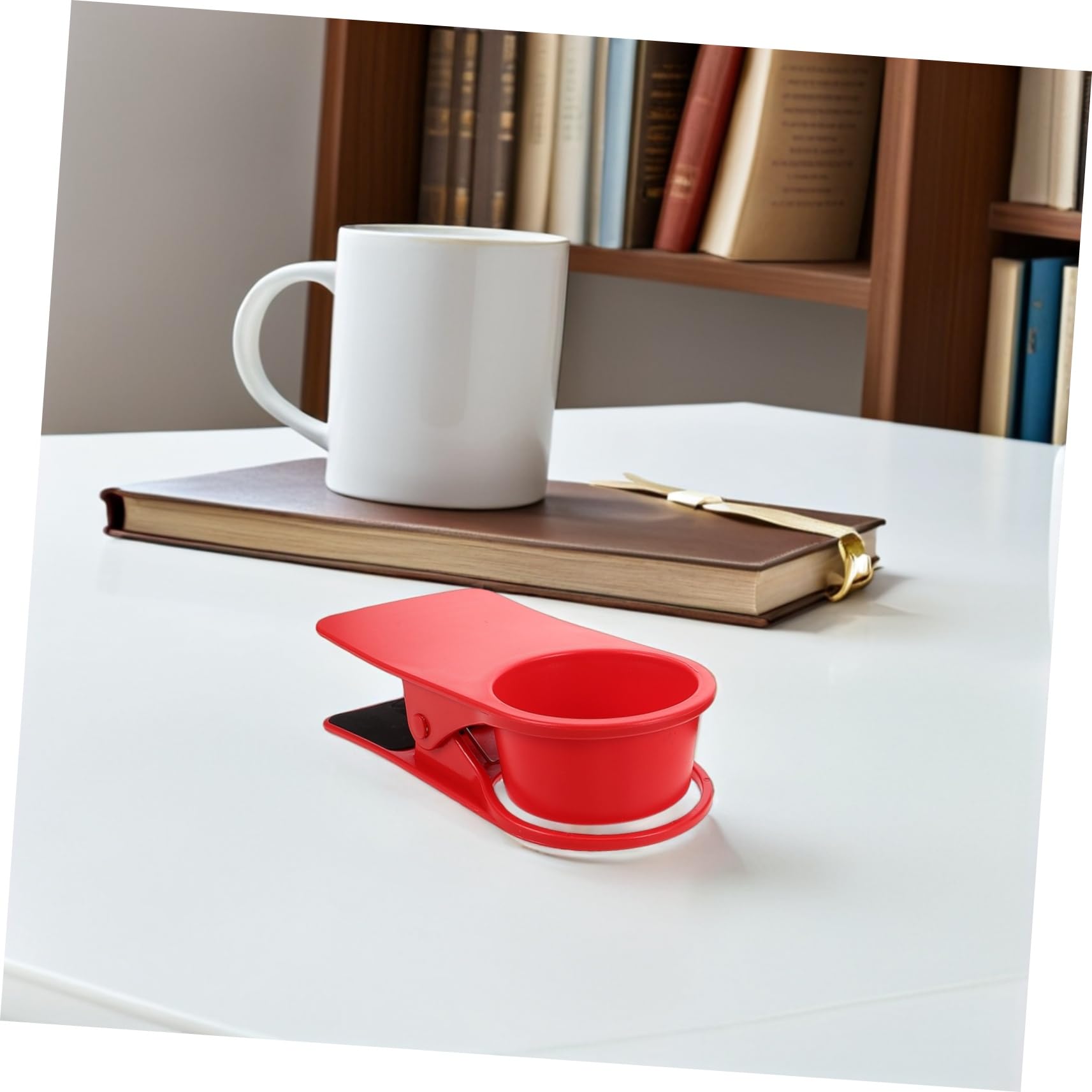 SOLUSTRE 3stücke Tischbecherhalter Clip Becherhalter für Schreibtisch Stehtisch aus Kunststoff zum Anklemmen für Getränke Kaffee Zuhause Büro Auto