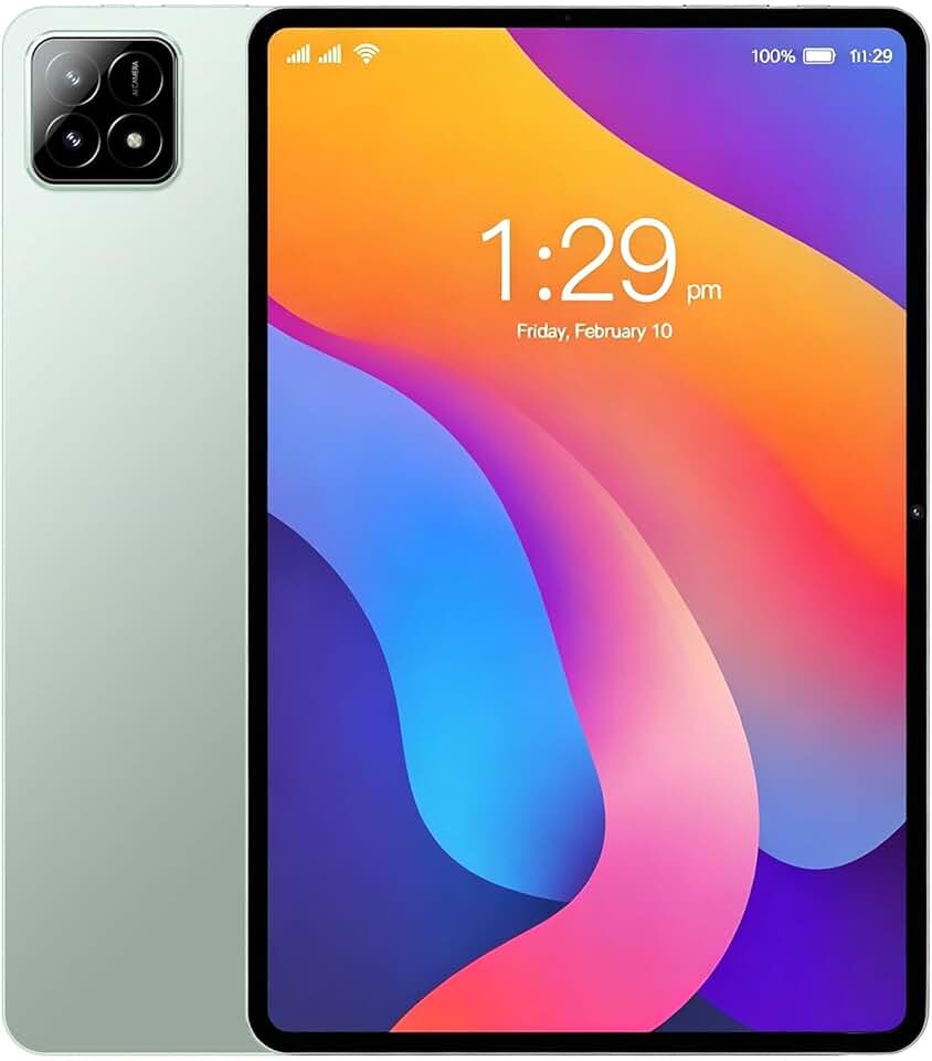 Xixaomiro S11 Tablet 10.1" Android 15, 12+256GB c/Película, Caneta, Mouse, Teclado, Fone, Tela 1920x1200, WiFi, 13MP+5MP, 8000mAh (Verde)