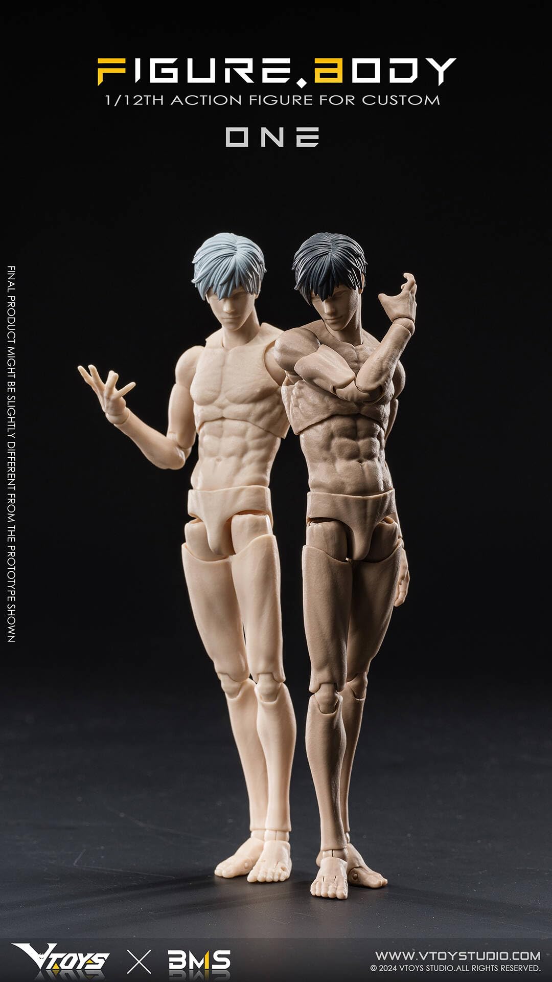 Amazon.co.jp: VTOYS X BMS 1/12 フィギュア 超可動男性 素体セット