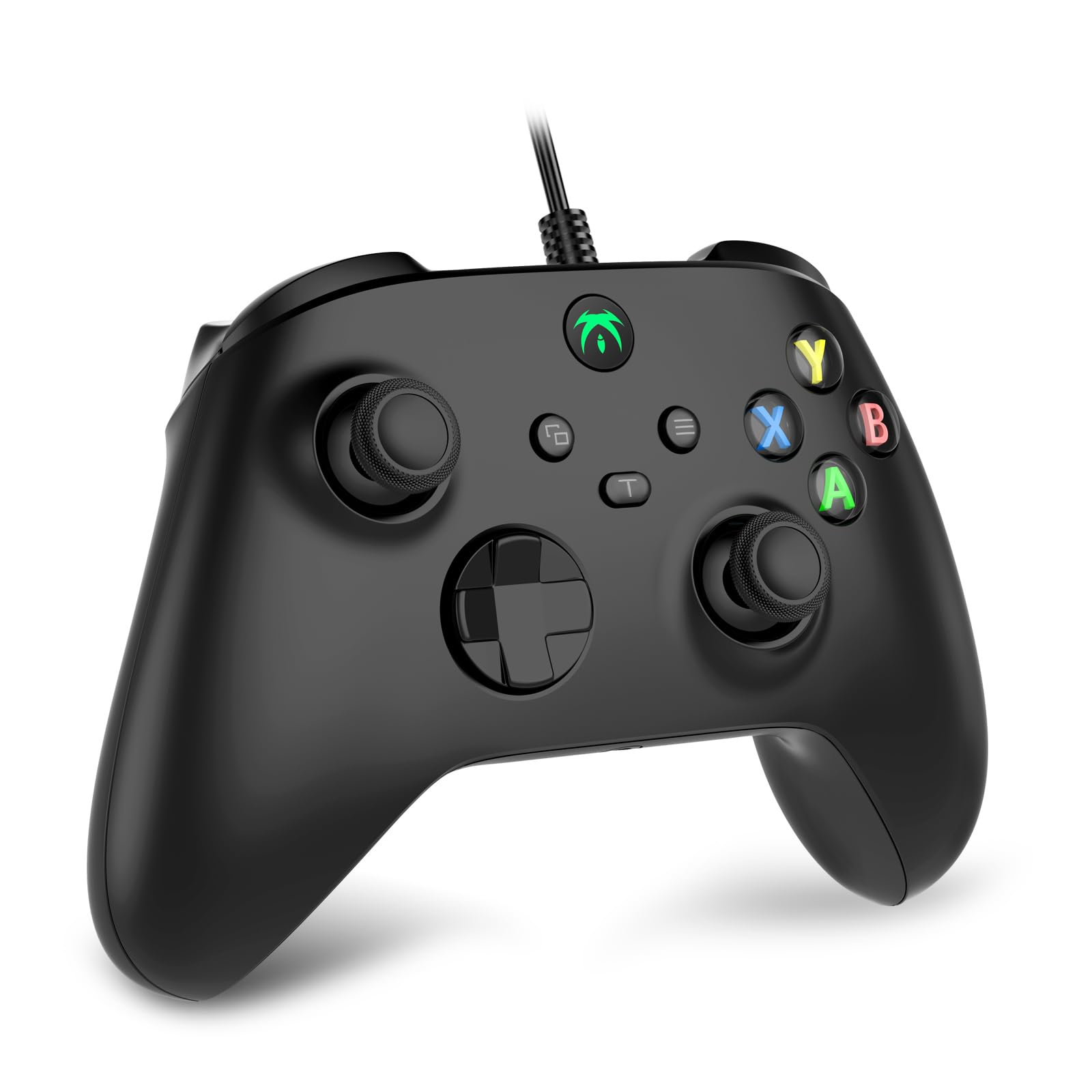 Wired Gaming Controller For PC Windows 7 8 10, Anti-Slip No Delay PC Gamepad Joystick With Dual Vibration/Turbo Function Gaming Accessories(Black)