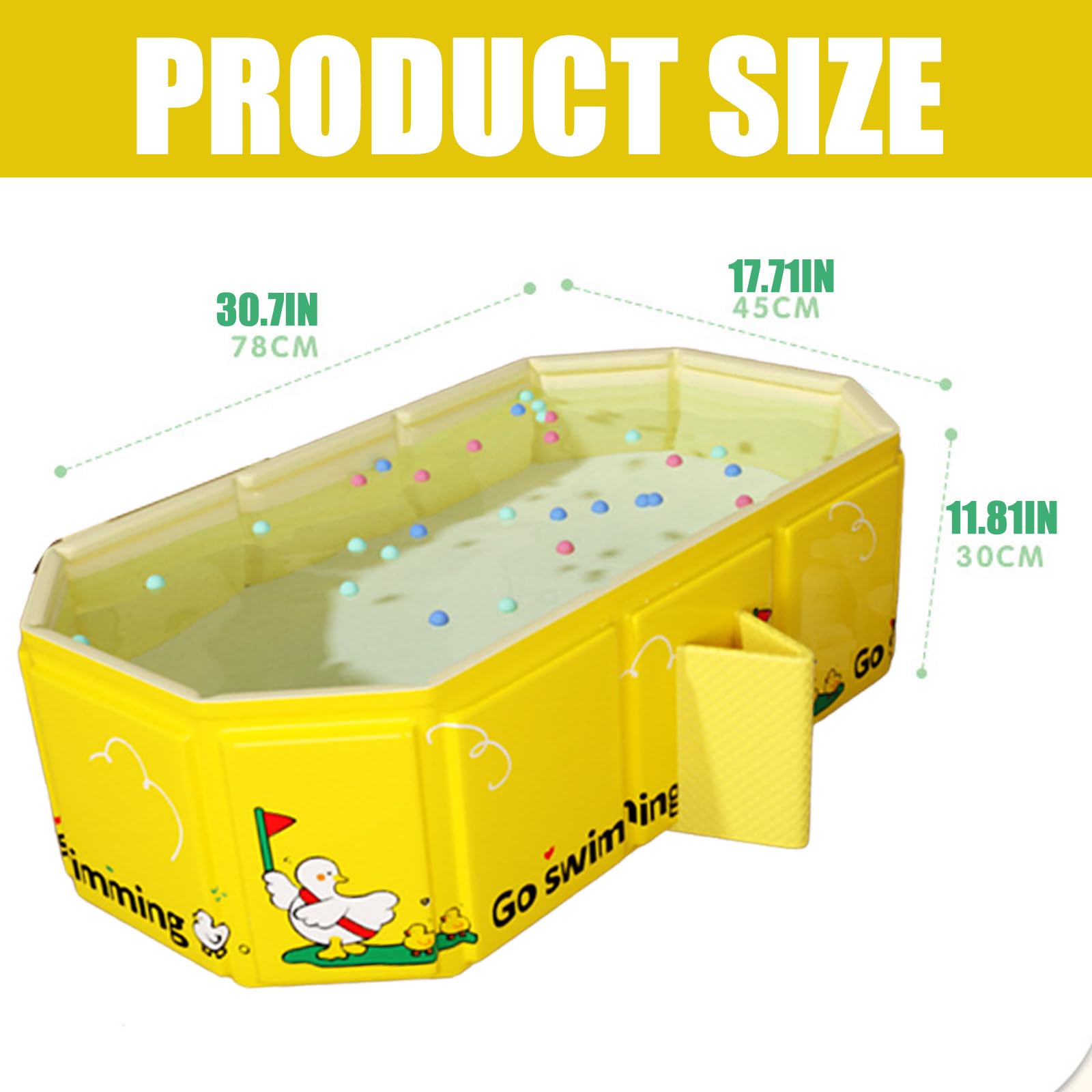 Bañera plegable para bebé para un baño seguro, fácil almacenamiento, portátil, de PVC, ahorradora de espacio, para niños, bañera fácil de plegar