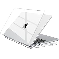EooCoo Cover compatibile con MacBook Pro 14 Pollici 2026 2025-2023 2021 M5 A3434 M4 A3112 A3185 A3401 M3 A2918 A2992 M2 A2779 M1 A2442 Pro, Max, Custodia Rigido Liscia Lucida – Cristallo Trasparente