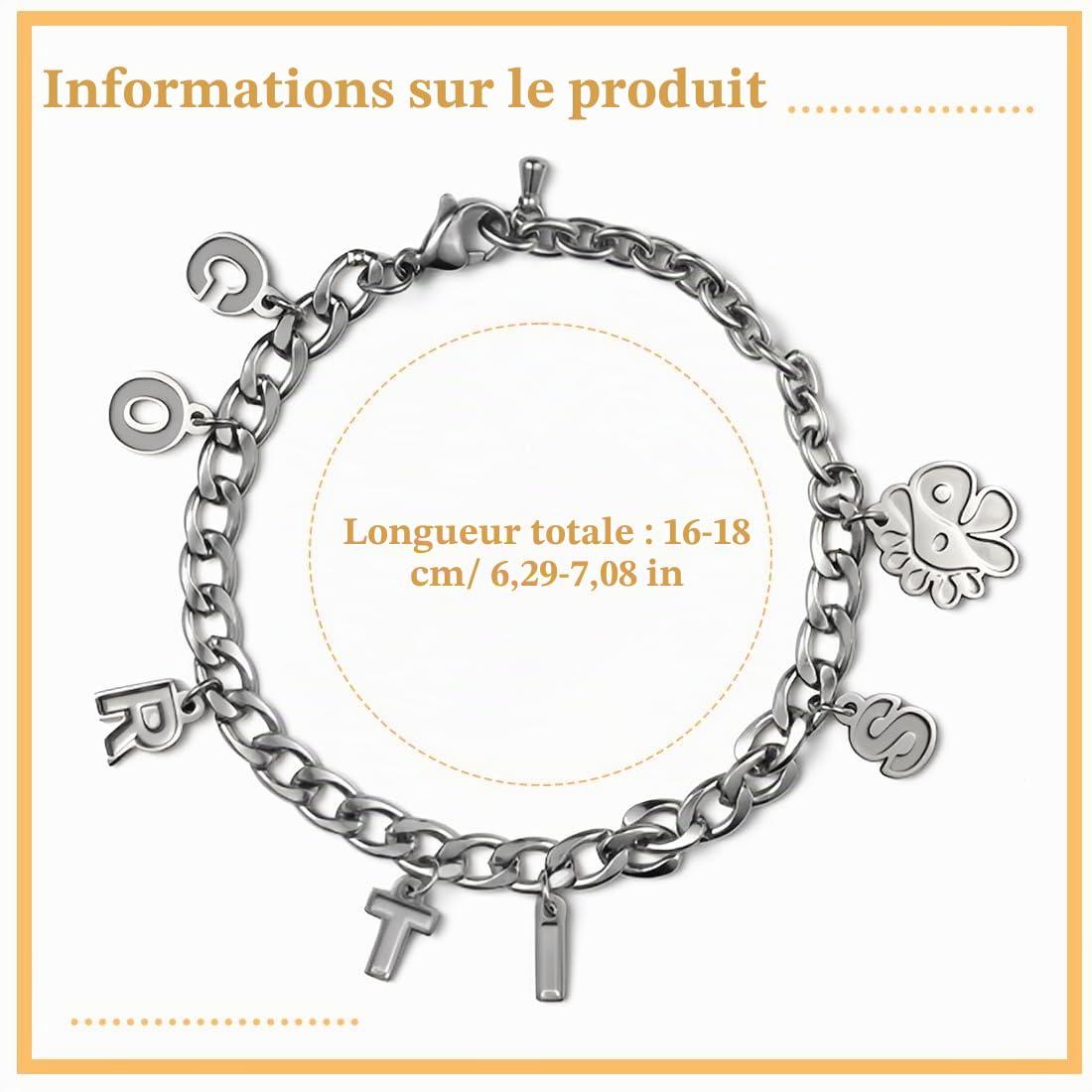 Bracelets Kpop Cortis en Acier inoxydable,Mignon Cartoon,Cadeau Bracelet Bracelets à Ajustable,Kpop Accessoires,Cadeau d'anniversaire pour Les Fans